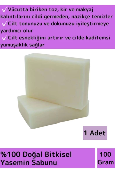 Doğal Güzel Kokulu Yasemin Sabunu Özel Üretim Tüm Cilt Tipleri İçin Uygun 1 Adet 100gr