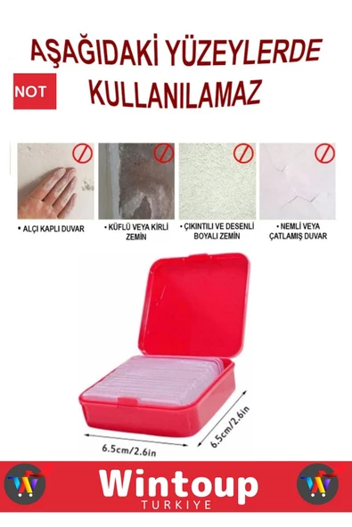 Özel Üretim Süper Güçlü Model Suya&Toza Dayanıklı İz Bırakmaz Nano Jel Çift Taraflı Bant 60 Adet - 5