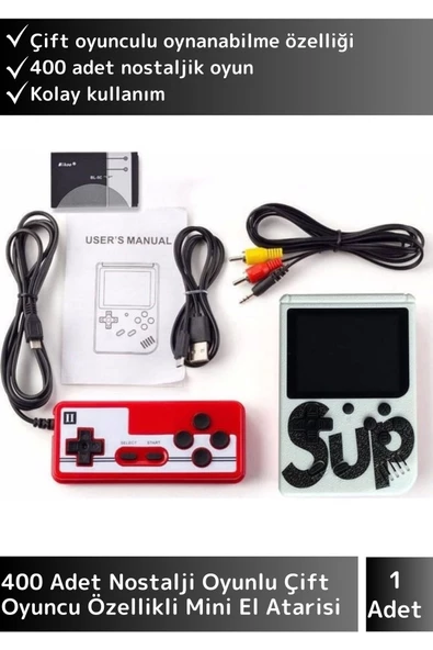 Özel Üretim 400 Nostalji Oyunlu Çift Kişilik Super Mario& Street Fighter& Double Dragon
