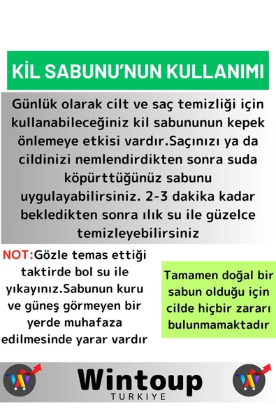 Bitkisel Kil Sabunu Doğal Üretim Tüm Cilt Tipleri İçin Uygun 2 Adet - 3