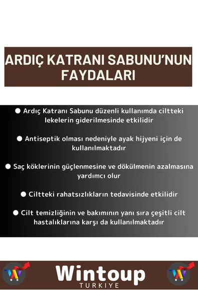 Doğal Ardıç Katranı Sabunu Özel Üretim Tüm Cilt Tipleri İçin Uygun 5 Adet 100gr - 2