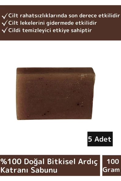 Doğal Ardıç Katranı Sabunu Özel Üretim Tüm Cilt Tipleri İçin Uygun 5 Adet 100gr