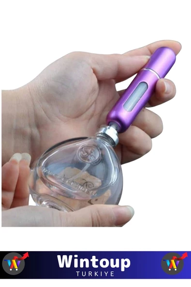 Özel Seri Doldurulabilir Taşınabilir Çanta Boy Mini Cep Parfümü Şişesi 5 Ml 5 Farklı Renk - 5