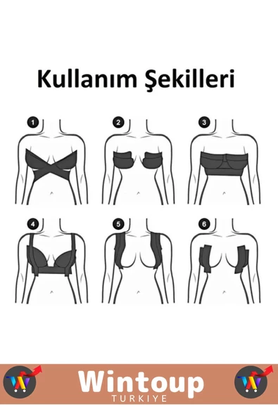 Özel Model 5M Ten Rengi İç Göstermez Göğüs Dikleştirici Şekillendirici Push Up Silikon Bant - 4
