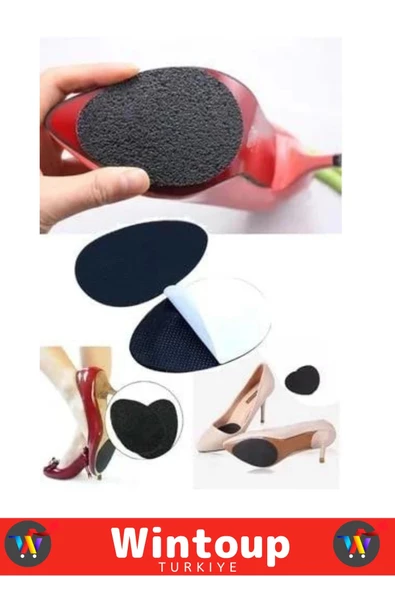 Premium Güçlü Düşme Kayma Önleyici Tüm Ayakkabılar İçin Kaymaz Topuk AltıTabanlık 2 Çift - 3