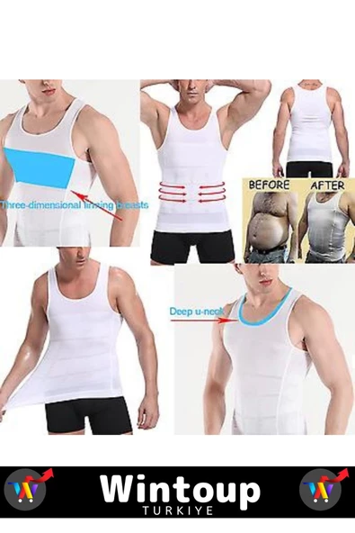 Özel Tasarım Karın Bel Göğüs Jinekomasti Görünüm Engelleyici Erkek Dik Duruş Sıkılaştırıcı Korse 3XL - 3