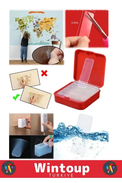 Özel Üretim Ultra Güçlü Suya Dayanıklı Temizlenip Tekrar Kullanılabilen Nano Jel Bant 60'lı Kutu - 2