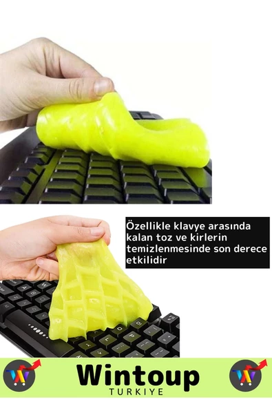 Özel Üretim Dayanıklı İz Bırakmaz Ele Yapışmaz Derinlemesine Temizlik Jel Hamuru - 3