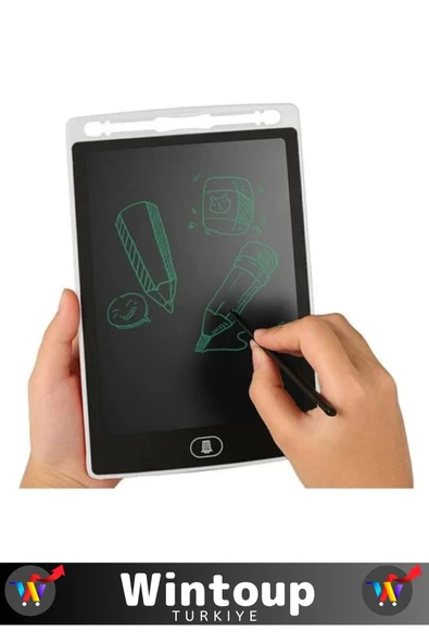 Premium Dijital Kalemli Çocuk Eğitim Tableti Grafik Ders Not Resim LCD Writing Tablet Beyaz Uyumlu - 2