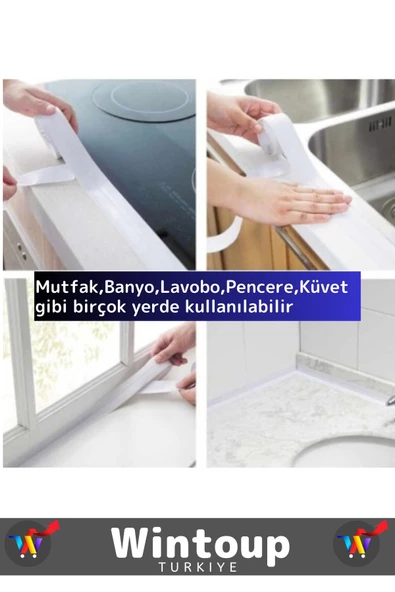 Özel Seri Süper Güçlü Suya Küfe Dayanıklı Pencere Banyo Lavabo Kenar Ultra Yalıtım Bantı - 2