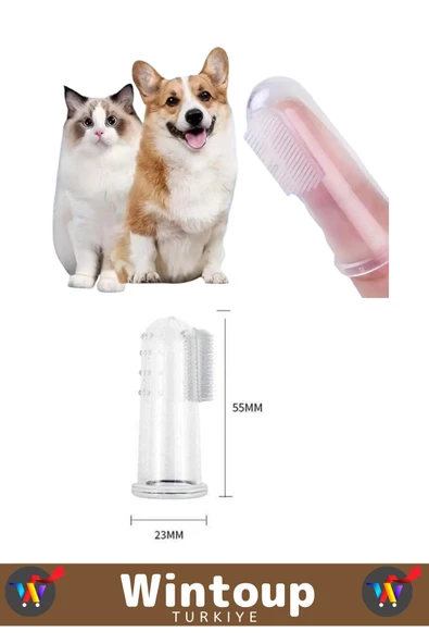Özel Üretim Kedi Köpek Diş Fırçası Bakım Fırçası Kedi Köpek Parmak Diş Fırçası Süper Yumuşak - 3