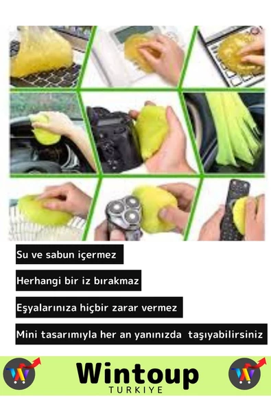 Özel Dayanıklı Model Eşyalara Zarar Vermez Ele Yapışmaz Derinlemesine Temizlik Jel Hamuru - 2