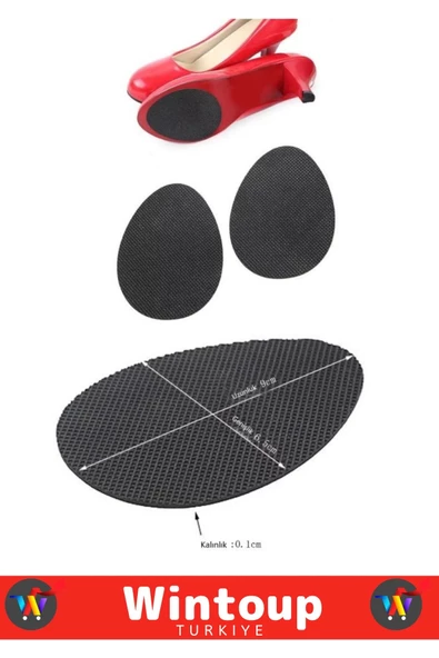 Özel Model Güçlü Düşme Kayma Önleyici Tüm Ayakkabılar İçin Kaymaz Topuk AltıTabanlık 2 Çift - 4