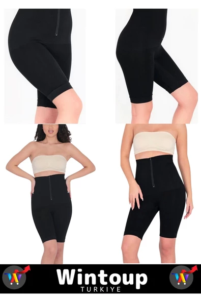 Premium Vücut Şekillendirici Toparlayıcı Kaymaz Sıkılaştırıcı İz Bırakmaz Siyah L/XL Klasik Korse - Resim 2