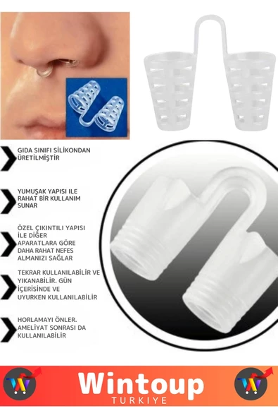 Özel Üretim Burun Delik Horlama Önleyici Rahatlatıcı Etkili Burun Delik Aparatı 4'lü - 4