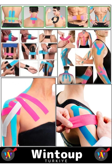 Özel Tasarım Büyük Boy Kas Eklem Bel Bacak Kol Boyun Sırt Omuz Karın Kalça Ağrı Bandı Siyah - 2