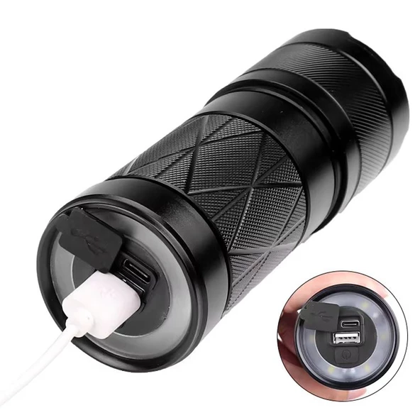 Powerbank Özellikli Zoomlu Led El Feneri Model 201 - 2