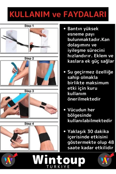 Özel Hızlı Etkili Büyük Boy Kas Eklem Bel Bacak Kol Boyun Sırt Omuz Karın Kalça Ağrı Bandı Siyah - 3