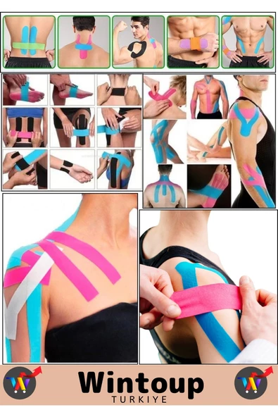 Özel Tasarım Büyük Boy Kas Eklem Bel Bacak Kol Boyun Sırt Omuz Karın Kalça Ağrı Bandı Ten - 2