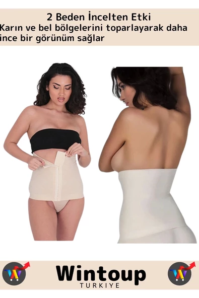 Özel Üretim 2 Beden İncelten Şekillendirici Toparlayıcı Sıkılaştırıcı Ağraflı Ten S/M Bel Korse - Resim 2
