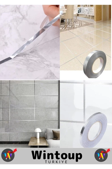 Premium Seri Uzun Ömürlü Ekstra Güçlü Su Geçirmez Fayans Arası Şerif Derz Bant 1 Cm X 50 Metre 2 Adt - 2