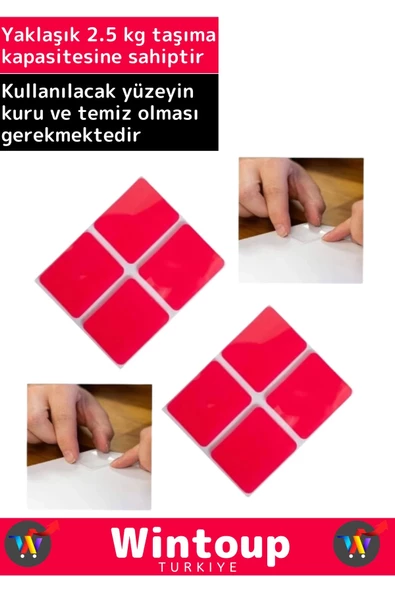 Premium Seri Ekstra Güçlü Akrilik Çift Taraflı Hazır Kesilmiş 25x30 Mm Montaj Bandı 12'li - 2