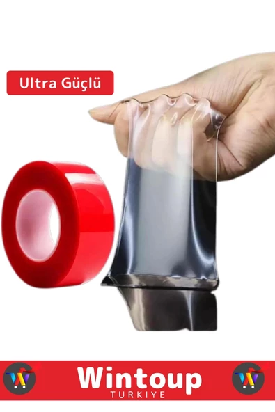 Özel Üretim Ultra Güçlü Çok Amaçlı Tamir Cam Dış Mekan Montaj 1,5mt Çift Taraflı Şeffaf Bant 3 Adet - 3