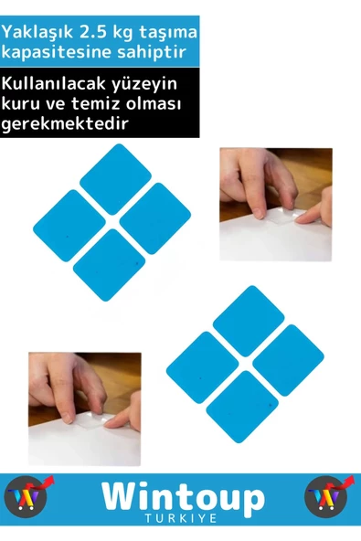 Premium Seri Süper Güçlü Akrilik Çift Taraflı Hazır Kesilmiş 25x30 Mm Asma Bant 36'lı - Resim 2