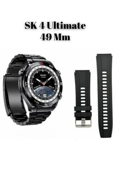 SK 4 Ultimate Amoled Ekran 49 Mm 1.62 Inch BT Call/Bildirim/NFC/GPSAkıllı Saat 2 Strap ürün görseli