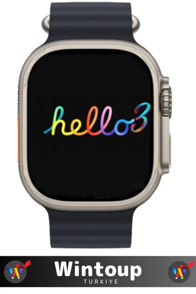 Watch Ultra Hello 3 Plus Amoled 4gb Hafıza Özellikli Akıllı Saat Tüm Telefonlara Uyumlu Smartwatch - Resim 2