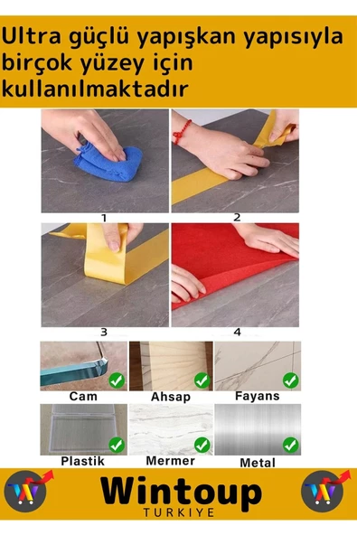 Özel Üretim Ultra Güçlü Halı Kilim Sabitleme Yapıştırma Kaydırmaz Çift Taraflı Bant 48mm X 10 Metre - 2