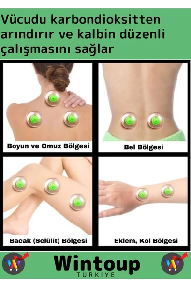 Özel Üretim Yüksek Kaliteli Selülit Çatlak Giderici Vakumlu 12'li Hacamat Kupası Seti - 2