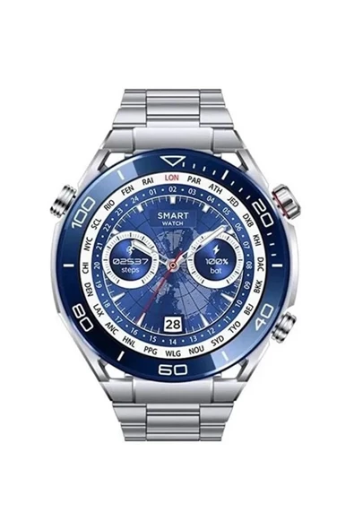 SK 4 Ultimate Amoled Ekran 49 Mm 1.62 Inch BT Call/Bildirim/NFC/GPSAkıllı Saat 2 Strap - Resim 2