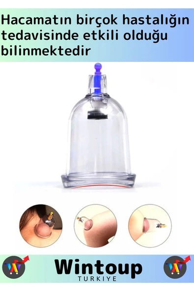 Özel Üretim Yüksek Kaliteli Selülit Çatlak Giderici Vakumlu 5 Numara Hacamat Kupası 50 Adet - 3