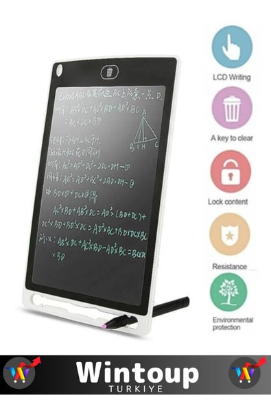 Özel Seri LCD Dijital Kalemli Çocuk Not Resim Grafik Çizim Eğitim Tableti 8.5 İnç Tablet - 3