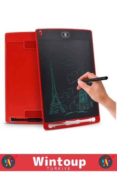 Özel Üretim Uzun Ömürlü LCD Dijital Kalemli Çocuk Çizim Eğitim Tableti Not Resim 8.5 İnç Tablet - 2