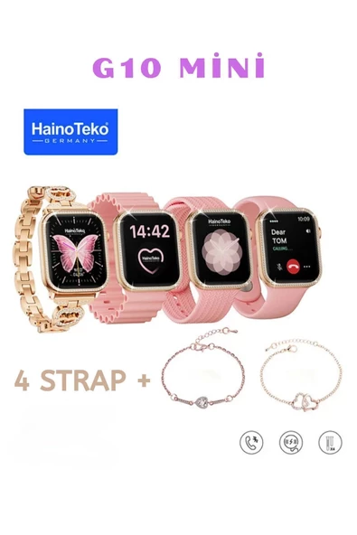 Premium Version G10 Mini 4 Kordonlu Kadın Saat BT Call/Sağlık Takibi Özellikli Android ios Destekli ürün görseli