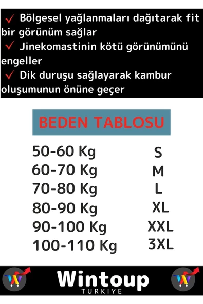 Yeni Seri Göbek Bel Göğüs Toparlayıcı Jinekomasti Görünüm Engelleyici Erkek Sıkılaştırıcı Korse - 5