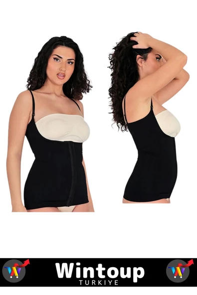 Premium Şekillendirici Toparlayıcı Sıkılaştırıcı 2 Beden İncelten Askılı Gögüs Altı Ağraflı Korse - 2