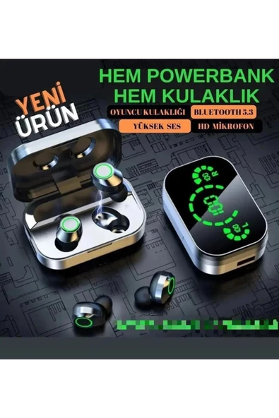 IPhone8 PLUS Uyumlu Powerbank özellikli bluetoothlu kulaklık YD3