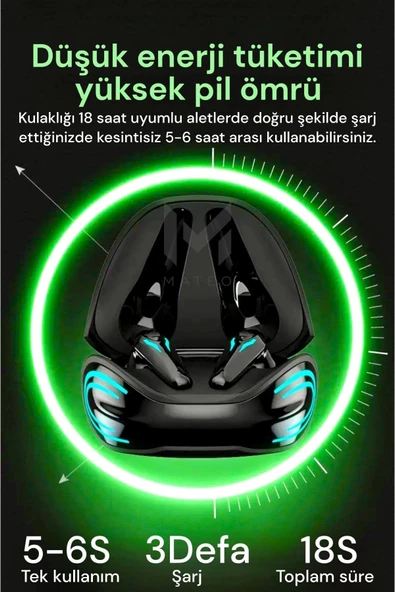 XİAOMİ Modellere Uyumlu Bluetooth Kulaklık K68 Oyuncu Kulaklığı Tws Dokunmatik Hd Ses Mikrofon - 3
