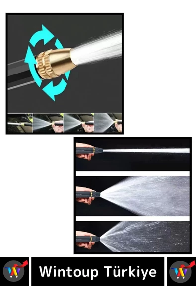 Özel Üretim Ayarlanabilir Başlıklı Güçlü Basınçlı Çok Fonksiyonlu Araba Bahçe Yıkama Tabancası - 5