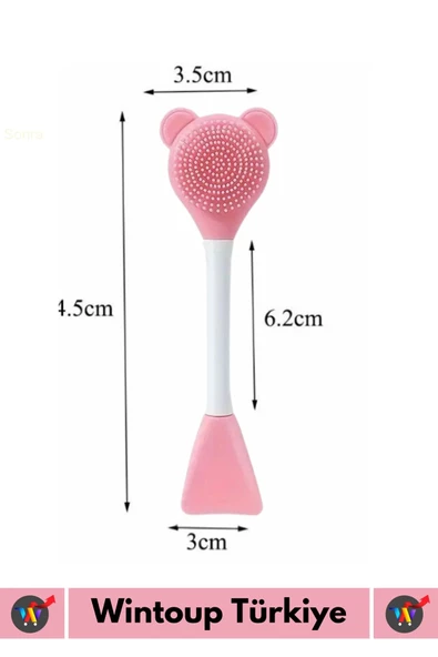 Premium Tasarım Çok Amaçlı Makyaj Esnek Yumuşak Silikon Yüz Temizleme Maske Uygulama Fırça&Spatulası - 4