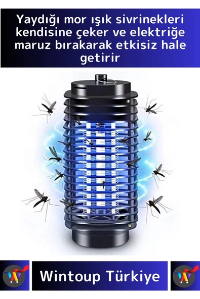 Premium Prizli Asmalı Az Yer Kaplayan Elektrikli Cihaz Cız Lamba Mor Işık Kara Sivri Sinek Öldürücü - 2