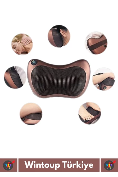 Özel Üretim 4 Başlıklı Yıkanabilir Kılıflı Aydınlatma Kutulu Çok Amaçlı Boyun Omuz Sırt Masaj Aleti - 3