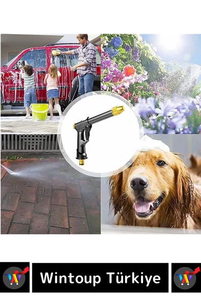 Özel Üretim Ayarlanabilir Başlıklı Güçlü Basınçlı Çok Fonksiyonlu Araba Bahçe Yıkama Tabancası - 4