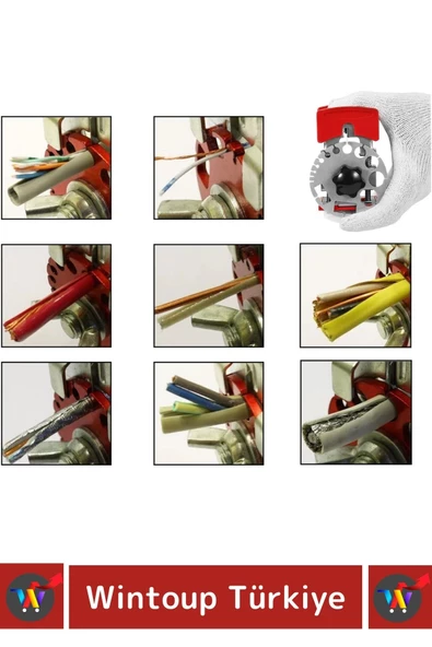 Özel Üretim Taşınabilir Cep Boy El Sıyırıcı Ayarlanabilir Hafif Kompakt Tel Kablo Soyucu - 5