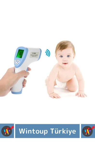 Özel Üretim Kızılötesi Pil Temassız Alın Boyun Bilek Dijital Ultra Hassas Ateş Ölçer Termometre - 3