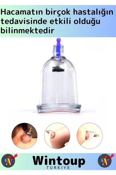 Özel Üretim Yüksek Kaliteli Selülit Çatlak Giderici Vakumlu 5 Numara Hacamat Kupası 20 Adet - 2