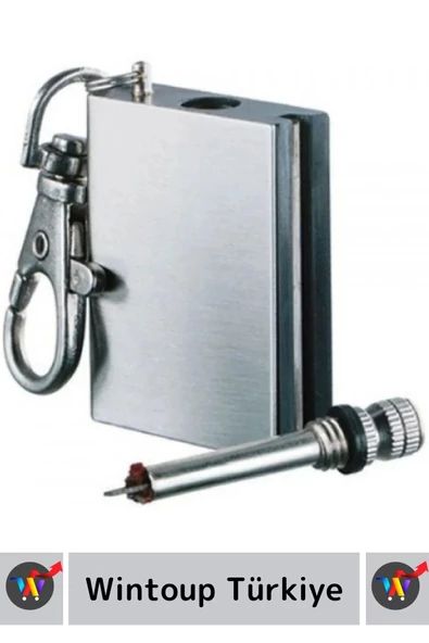 Premium Taşınabilir Pratik Kamp Doğa Av Günlük Rüzgarda Sönmez Zippo Benzin Metal Kibrit Anahtarlık - 4